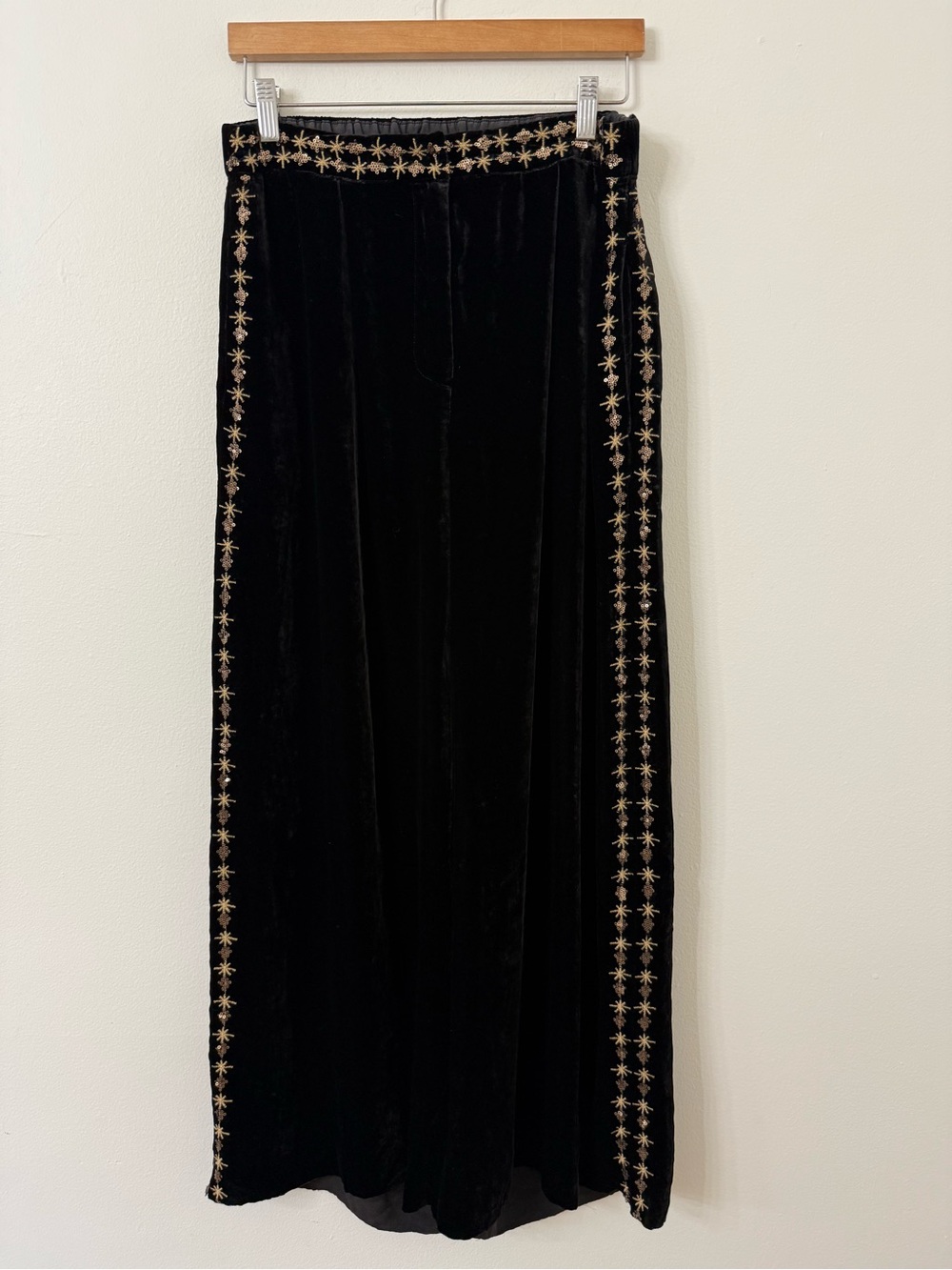 {S} Johnny Was Los Angeles Wide Leg Velvet Pant Maori *FLAWS READ*